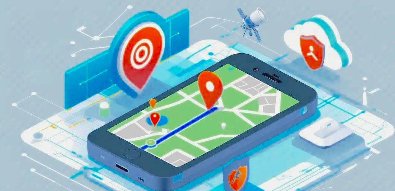 Parent checking a phone location map for child safety