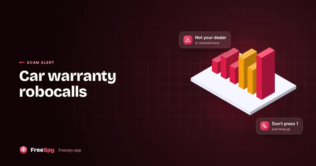 Bar chart style cover illustration for an article about car warranty robocalls