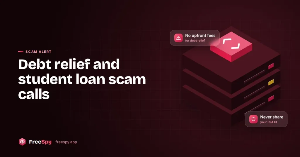 Stacked documents illustration for an article about debt relief and student loan scam calls