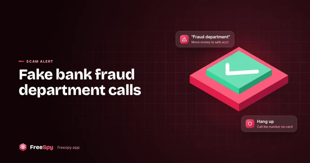 Shield protecting a bank card from a fake fraud department call