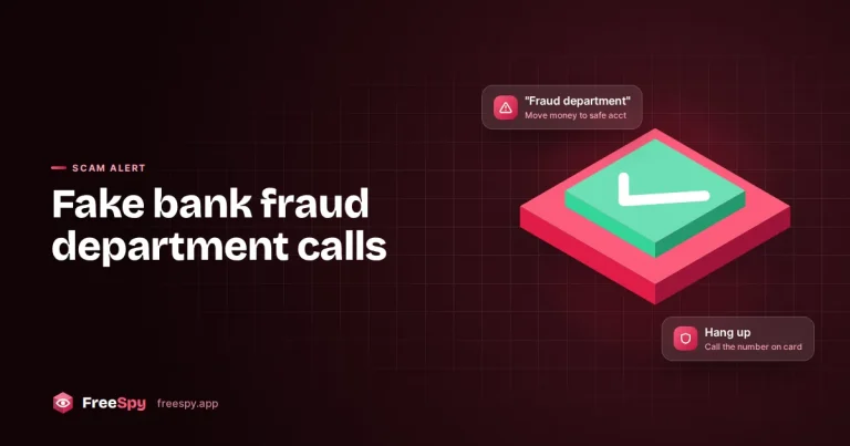 Shield protecting a bank card from a fake fraud department call