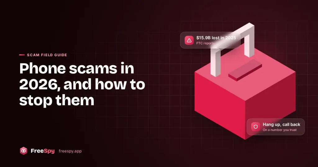 Smartphone showing an incoming call flagged as a likely scam