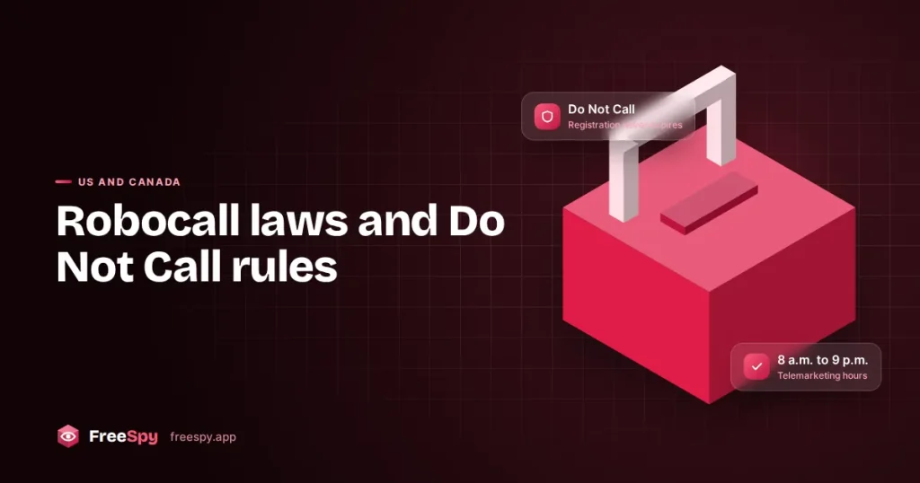 Law icon over a phone, illustrating robocall laws and Do Not Call rules in the US and Canada
