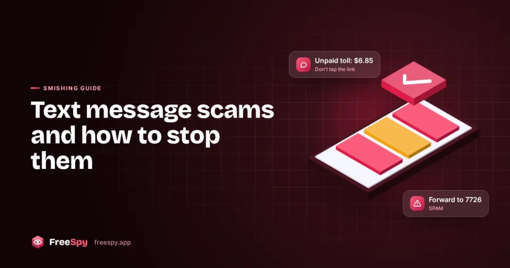 Phone showing a suspicious text message with a link