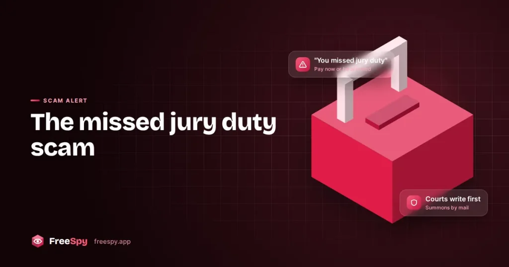 Padlock and gavel-style graphic for a jury duty warrant scam alert
