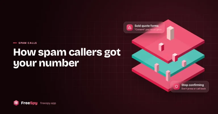 Stacked layers representing the lists and databases that spread a phone number to spam callers